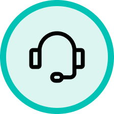 Icon of headphones for GoReact's Full Training & User Support 