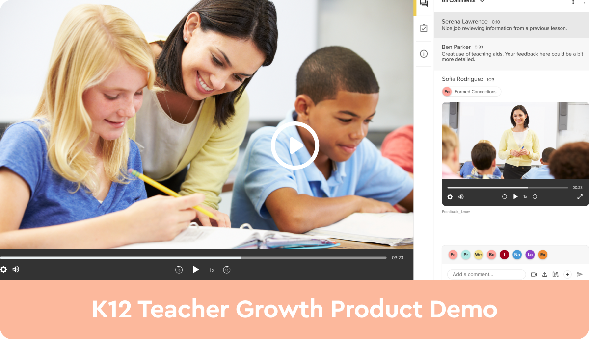 GoReact Product Demo for K12 Teacher Growth